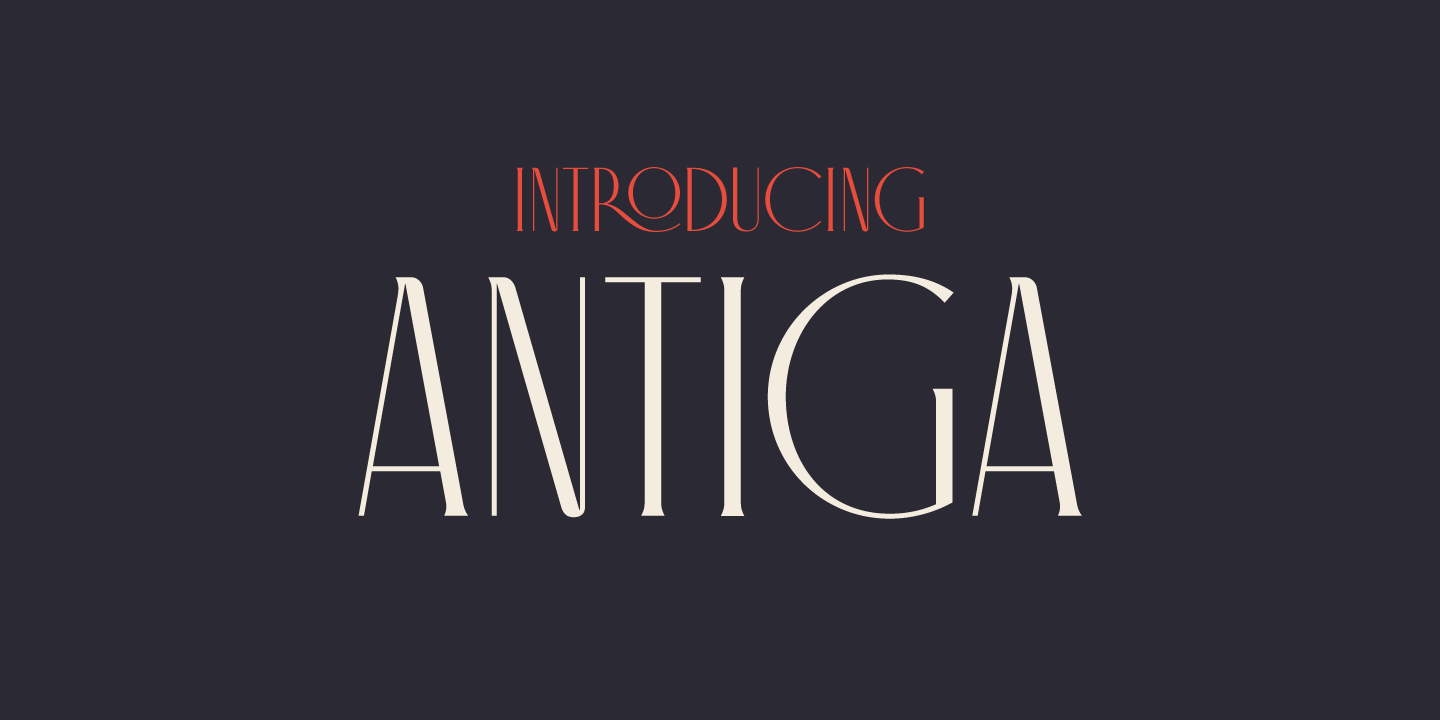 Пример шрифта Antiga